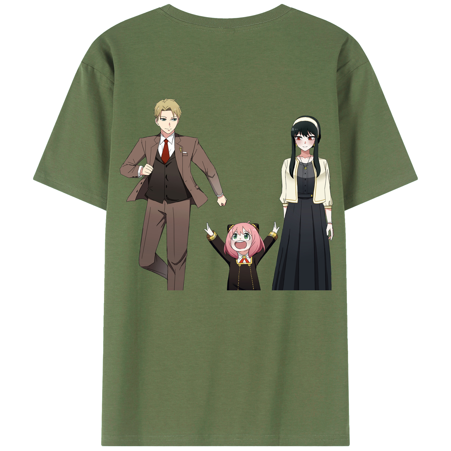 （画像用） SPY×FAMILY间谍家家酒 綿100％ メンズ半袖Tシャツ（バックプリント） 通気性